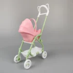 1/12 Miniature Dollhouse Accessories  Educational Toy DIY Assemble Playhouse Nursery Furniture Stroller Plastic Trolley - Image 10