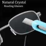 100 % Crystal Glass Lens Reading Glasses Men Anti-blue Light Presbyopia Magnifying Anti-Scratch Eyewear Diopter 1.0-4.0 Silver - Image 7