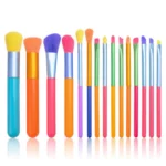 Makeup Brushes 15Pcs Colourful Makeup Brush Set Foundation Contour Blush Concealers Eye Shadow Blending Make Up Brush Kit - Image 16