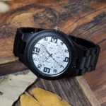 Wooden Watches for Men, Japanese Quartz Analog, Stylish Exotic Watch with Adjustable Stainless Steel Clasp, Buckle, Made - Image 11