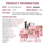 All In One Makeup Set Gathering All Cosmetic Including Base Makeup, Concealer, Contour ,Powder Blusher, Eyebrow Eye, Lip Makeup - Image 20
