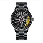 Car Watches For Men,Waterproof Stainless Steel Quartz Wrist Watch Sports Men’s Watches With Car Wheel Rim Hub Design - Image 12
