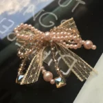 2PCS Bow tie lace hand beaded cloth ear stud accessories DIY hair accessories clothing accessories bags bow accessories - Image 11
