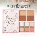 5‑Page Full Face Makeup Kit, Matte & Shimmer Eyeshadow, Blush, Contour, Lip Gloss Mascara for Versatile Makeup Looks - Image 16