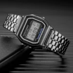 Elegant Digital Watch For Women Gold Silver Stainless Steel Business Ladies Electronic Wrist Watches Man Clock Zegarek Damski - Image 6
