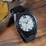 Wooden Watches for Men, Japanese Quartz Analog, Stylish Exotic Watch with Adjustable Stainless Steel Clasp, Buckle, Made - Image 12