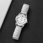 Middle aged and elderly watches, men's large digital dial, women's watch, steel strip spring, elastic band, elderly watch - Image 21