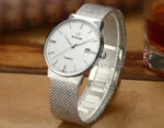 2022 Fashion Wwoor Top Brand Men Simple Slim Watches Luxury Gold Steel Mesh Ultra Thin Waterproof Date Wrist Watch Golden Clock - Image 23