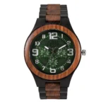 Wooden Watches for Men, Japanese Quartz Analog, Stylish Exotic Watch with Adjustable Stainless Steel Clasp, Buckle, Made - Image 18