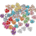 Three pearls flower heart Korean version DIY accessories accessories decoration electroplating hair accessories - Image 19