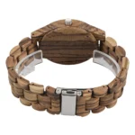 Wooden Watches for Men, Japanese Quartz Analog, Stylish Exotic Watch with Adjustable Stainless Steel Clasp, Buckle, Made - Image 15