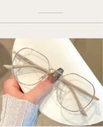 Clear Glasses Women Polygonal Metal Frame Eye Glasses 0 Flat Mirror Girls Eyewear Anti Blue Light Glasses Fashion Eyeglasses - Image 8