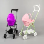 1/12 Miniature Dollhouse Accessories  Educational Toy DIY Assemble Playhouse Nursery Furniture Stroller Plastic Trolley - Image 15