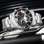 Fashion Men's Watches Stainless Steel Band Analog Quartz Wristwatch with Calendar - Image 10