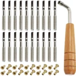 1 Set Of Professional Lyre Harp Accessories Including Sturdy String Nails Lyre Pegs Adjuster Tools For Musical Instrument