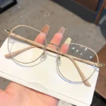 Clear Glasses Women Polygonal Metal Frame Eye Glasses 0 Flat Mirror Girls Eyewear Anti Blue Light Glasses Fashion Eyeglasses - Image 5