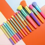 Makeup Brushes 15Pcs Colourful Makeup Brush Set Foundation Contour Blush Concealers Eye Shadow Blending Make Up Brush Kit - Image 8