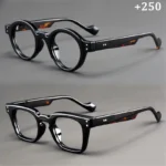 A set of 2 vintage round and square reading glasses, suitable for both men and women, designed to assist with presbyopia - Image 8