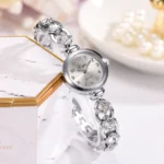 Women Watches 2024 Luxury Brands Stainless Steel Crystal Bracelet Wrist Watch Fashion Ladies Dress Reloj Mujer Montre Femme - Image 4