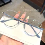 Clear Glasses Women Polygonal Metal Frame Eye Glasses 0 Flat Mirror Girls Eyewear Anti Blue Light Glasses Fashion Eyeglasses - Image 6