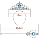 Girl Princess Accessories Kids Elsa Anna Wig Elza Gloves Necklace Earring Photography Props Children Cosplay Play Party Supplies - Image 28