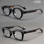 A set of 2 vintage round and square reading glasses, suitable for both men and women, designed to assist with presbyopia - Image 6