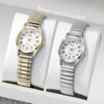 Middle aged and elderly watches, men's large digital dial, women's watch, steel strip spring, elastic band, elderly watch - Image 9