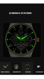 UTHAI Watch For Men Trendy High End Light Luxury Versatile Quartz Wristwatches Waterproof Roman Hollow Male's Clock Watch - Image 7