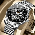 UTHAI Watch For Men Trendy High End Light Luxury Versatile Quartz Wristwatches Waterproof Roman Hollow Male's Clock Watch - Image 3