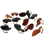 1 Set 4/4 Natural Color Ebony Violin Accessories Fiddle Pegs+Chin Rest+Tailpiece+Endpin+Finetuner+bracket - Image 16