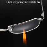 100 % Crystal Glass Lens Reading Glasses Men Anti-blue Light Presbyopia Magnifying Anti-Scratch Eyewear Diopter 1.0-4.0 Silver - Image 14