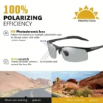 Polarized Fashion Glasses with Daytime and Nighttime Visual Functions, Scratch Resistant, UV Protection - Image 7