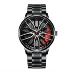 Car Watches For Men,Waterproof Stainless Steel Quartz Wrist Watch Sports Men’s Watches With Car Wheel Rim Hub Design - Image 8