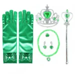 Girl Princess Accessories Kids Elsa Anna Wig Elza Gloves Necklace Earring Photography Props Children Cosplay Play Party Supplies - Image 3