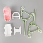 1/12 Miniature Dollhouse Accessories  Educational Toy DIY Assemble Playhouse Nursery Furniture Stroller Plastic Trolley - Image 12
