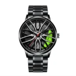 Car Watches For Men,Waterproof Stainless Steel Quartz Wrist Watch Sports Men’s Watches With Car Wheel Rim Hub Design - Image 13