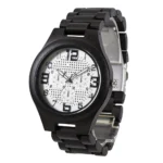 Wooden Watches for Men, Japanese Quartz Analog, Stylish Exotic Watch with Adjustable Stainless Steel Clasp, Buckle, Made - Image 9
