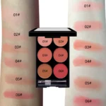 6-color blush and contouring all-in-one palette, pearlescent matte powder makeup palette - Image 2