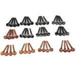1 Set 4/4 Natural Color Ebony Violin Accessories Fiddle Pegs+Chin Rest+Tailpiece+Endpin+Finetuner+bracket - Image 23