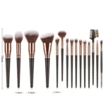 Makeup Brushes Set, 15Pcs Face Eye Makeup Brush Kit – Foundation Powder Blush Brush, Eyeshadow Eyeliner Eyebrow Brush, Highlight - Image 30