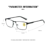 Men Business Reading Glasses Frame for Reader Mens Presbyopia Blue Light Blocking Eyeglasses Classic Hyperopia Spectacles Diopte - Image 6