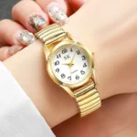 Middle aged and elderly watches, men's large digital dial, women's watch, steel strip spring, elastic band, elderly watch - Image 5